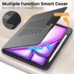 iPad Air 11 (2025）背面型ケース スタンド機能 PC+TPU アップル アイパッド 背面型ケース カバー iPad ケース iPad 11th 2025 ケース
