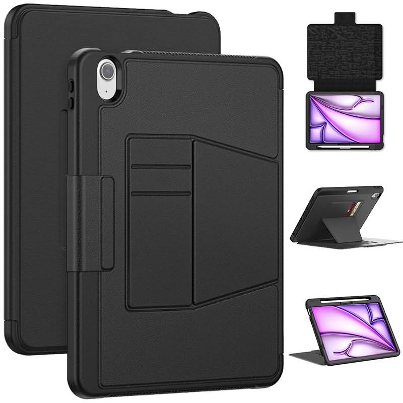AC04012026020-18 iPad Air 11 (2025)背面型ケース スタンド機能 PC+TPU アップル アイパッド 背面型ケース カバー iPad ケース iPad 11th 2025 ケース