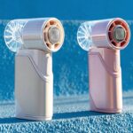2026 new 扇風機 ハンディファン 冷却プレート 卓上扇風機 5段階調整可能 瞬間冷却 バッテリー容量 4000mAh 手持ち扇風機付ポータブル扇風機