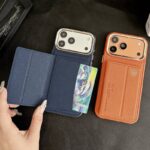iPhone17 合成革 背面型 ケース magsafe対応ケース