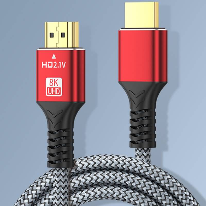 8K対応 HDMIケーブル HDMI2.1対応 ケーブル 編み込み 高耐久タイプ ゲームにも最適 超高速伝送 8K@60Hz 1m/1.5m/1.8m/2m/3m