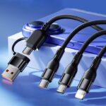 PD240W 3in2マルチ充電ケーブル USB 充電ケーブル ライトニング ケーブル 1.3m/2.0m 急速充電対応 ケーブル