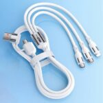 PD240W 3in2マルチ充電ケーブル USB 充電ケーブル ライトニング ケーブル 1.3m/2.0m 急速充電対応 ケーブル