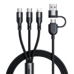 PD240W 3in2マルチ充電ケーブル USB 充電ケーブル ライトニング ケーブル 1.3m/2.0m 急速充電対応 ケーブル