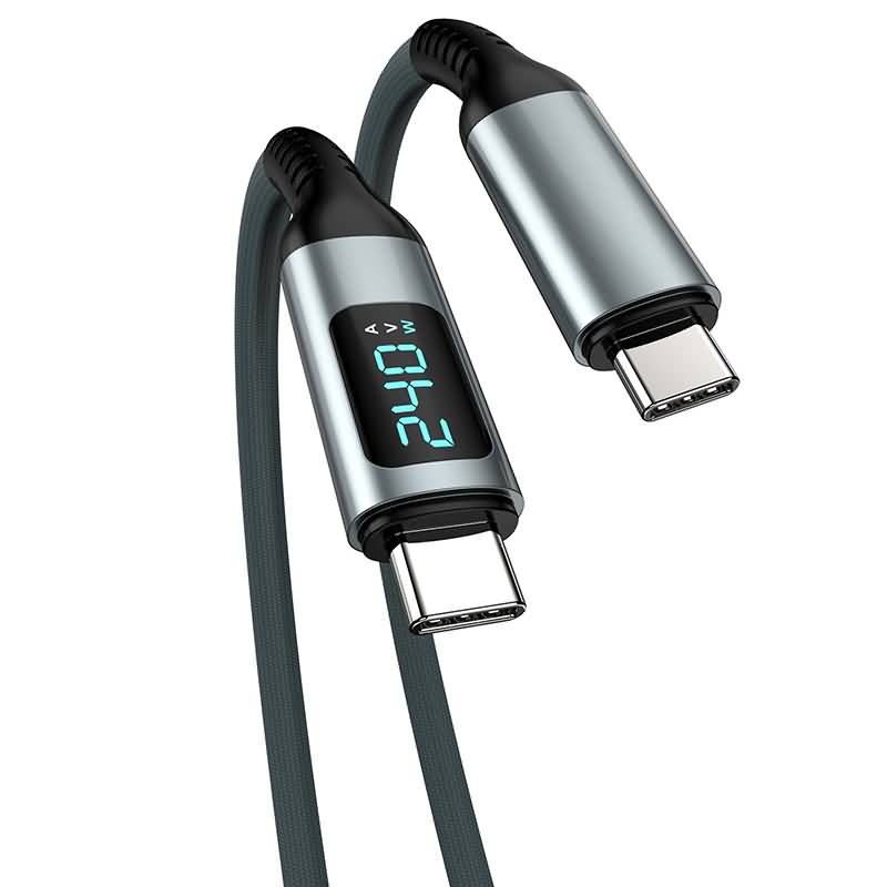 USB4 ケーブル PD240W対応 2m/1.2m/1.5m Type-C 8K 60Hz ケーブル LEDデジタル電源表示 Type-c ケーブル