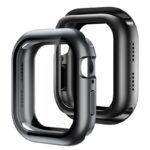 ガラス付き両面保護 アップルウォッチカバー 360°前後全面保護 アルミガラスケース