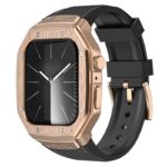 アップルウォッチ バンド Apple watch 46mm 一体型バンド メタル ケース 保護ケース 一体型 高級 Apple Watch 9/8/7/6/SE【44/45mm通用】