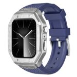 アップルウォッチ バンド Apple watch 46mm 一体型バンド メタル ケース 保護ケース 一体型 高級 Apple Watch 9/8/7/6/SE【44/45mm通用】