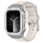 アップルウォッチ バンド Apple watch 46mm 一体型バンド メタル ケース 保護ケース 一体型 高級 Apple Watch 9/8/7/6/SE【44/45mm通用】