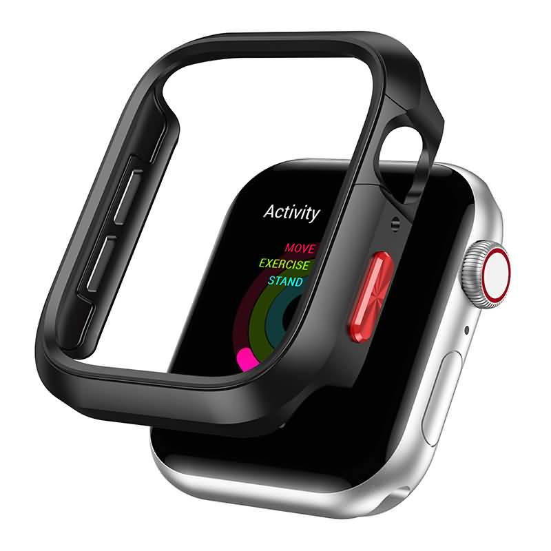 Apple watch ケース PC バンパーケース apple watch カバー アップルウォッチ カバー 42mm 46mm 40mm 44mm 41mm 45mm 赤ボタン／オレンジボタン