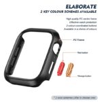 Apple watch ケース PC バンパーケース apple watch カバー アップルウォッチ カバー 42mm 46mm 40mm 44mm 41mm 45mm 赤ボタン／オレンジボタン