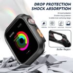 Apple watch ケース PC バンパーケース apple watch カバー アップルウォッチ カバー 42mm 46mm 40mm 44mm 41mm 45mm 赤ボタン／オレンジボタン