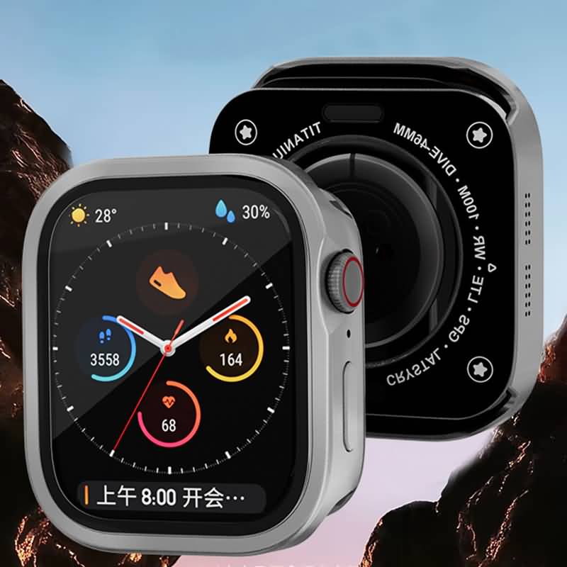 AC04102026026-14 AppleWatch S11/S10 42/46mm アップルウォッチ 専用 ケース TPU+アルミニウム合金+ガラスフィルム構造