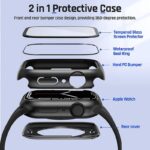 アップルウォッチカバー 360°前後全面保護 アップルウォッチカバー 防水 仕様 apple watch カバー 42mm 46mm 40mm 44mm 41mm 45mmシリーズ apple watch カバー
