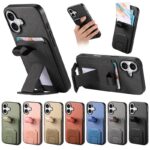 iPhone 17 合成革ケース 背面型ケース iPhone 17e/iPhone16e 対応 ケース カート収納可能 iPhone17 PUレザー ケース スマホケース