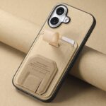 iPhone 17 合成革ケース 背面型ケース iPhone 17e/iPhone16e 対応 ケース カート収納可能 iPhone17 PUレザー ケース スマホケース