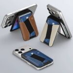 iPhone・スマホ 通用Magsafe対応ケース 強力磁 ケース 角度調節可能 折れ畳式 カード収納可能 ケース