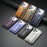 iPhone 17 合成革ケース 背面型ケース カート収納可能 iPhone17 PUレザー ケース