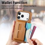 iPhone 17 合成革ケース 背面型ケース カート収納可能 iPhone17 PUレザー ケース