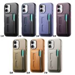 iPhone 17 合成革ケース 背面型ケース カート収納可能 iPhone17 PUレザー ケース