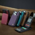 iPhone 17 合成革ケース 背面型ケース カート収納可能 iPhone17 PUレザー ケース スマホケース