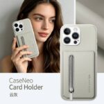 iPhone 17 合成革ケース 背面型ケース カート収納可能 iPhone17 PUレザー ケース スマホケース