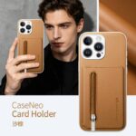 iPhone 17 合成革ケース 背面型ケース カート収納可能 iPhone17 PUレザー ケース スマホケース