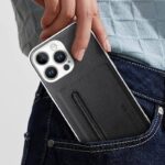 iPhone 17 合成革ケース 背面型ケース カート収納可能 iPhone17 PUレザー ケース スマホケース
