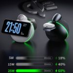 25W高速ワイヤレス充電器付きBluetoothスピーカー Qi2.2 ワイヤレススピーカー小型スピーカー bluetooth TWS対応