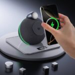 25W高速ワイヤレス充電器付きBluetoothスピーカー Qi2.2 ワイヤレススピーカー小型スピーカー bluetooth TWS対応