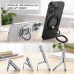 両面マグネット式 折り畳 スマホ スタンド Magsafe対応 スマートフォンホルダー