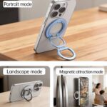 両面マグネット式 折り畳 スマホ スタンド Magsafe対応 スマートフォンホルダー