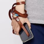 首掛けストラップ スマホストラップ 本革 吊り下げ スマホ全機種対応 ネックストラップ  落下防止 スマホアクセサリ- ストラップ 全2色 SKU:AC05072026002 - 画像 (2)