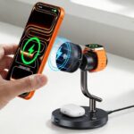 Qi2.2 3in1ワイヤレス充電器 PD25W 快速充電器 Apple watch &Air Pods充電可能 折れ畳式 ワイヤレス充電 スタンド機能 ワイヤレスチャージャー