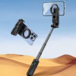 Ulanzi JJ03 スマホ三脚 多機能スマホグリップ masgafeに対応 ミニ三脚 折りたたみ式 360度回転 4段階伸縮 360度回転 スマホスタンド