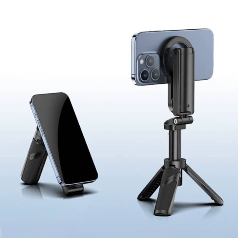 Ulanzi JJ03 スマホ三脚 多機能スマホグリップ masgafeに対応 ミニ三脚 折りたたみ式 360度回転 4段階伸縮 360度回転 スマホスタンド