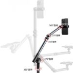 三脚自撮り棒 スマホスタンド 1.7m 超広角・俯瞰撮影対応 三脚自撮り棒 iPhone 対応 折りたたみ式 360 度自由に角度調整可能 三脚 スマホスタンドSKU:PC07052026012 - 画像 (2)