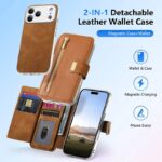iPhone 17 合成革ケース iPhone 17e/iPhone16e 対応 手帳型ケース iPhone17 PUレザー ケース スマホケース 全7色 SKU:PC07052026026 - 画像 (6)