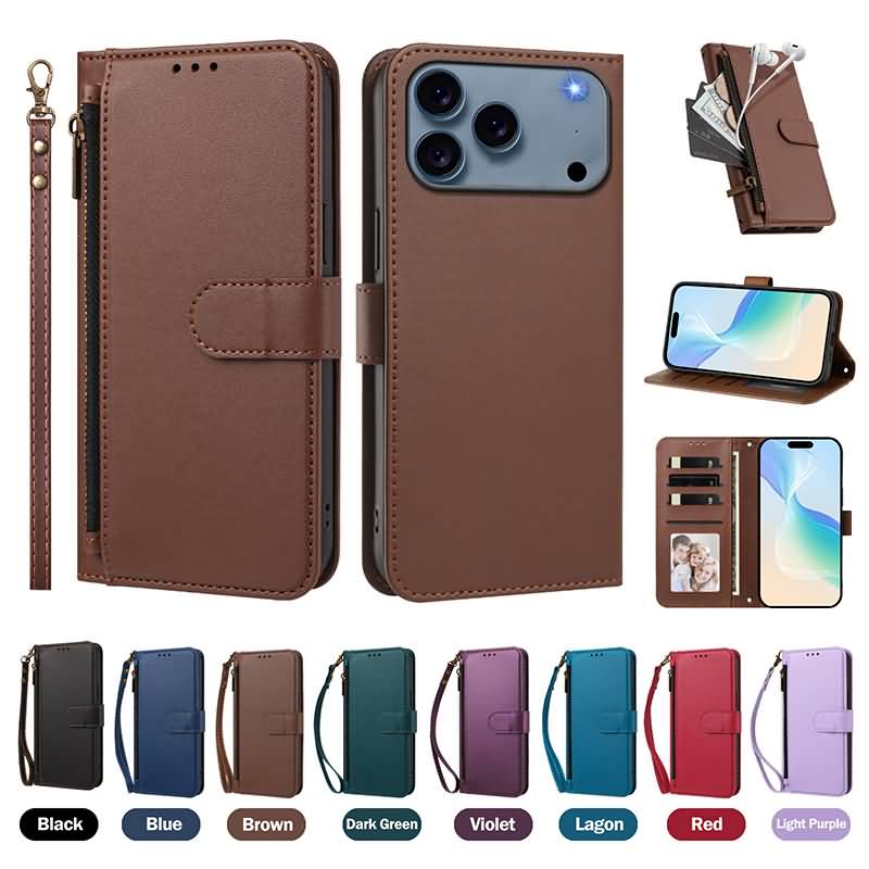 PC07052026042-35 iPhone 17 合成革ケース iPhone 17e/iPhone16e 対応 手帳型ケース iPhone17 PUレザー ケース スマホケース 全8色 SKU:PC07052026042 - 画像 (1)