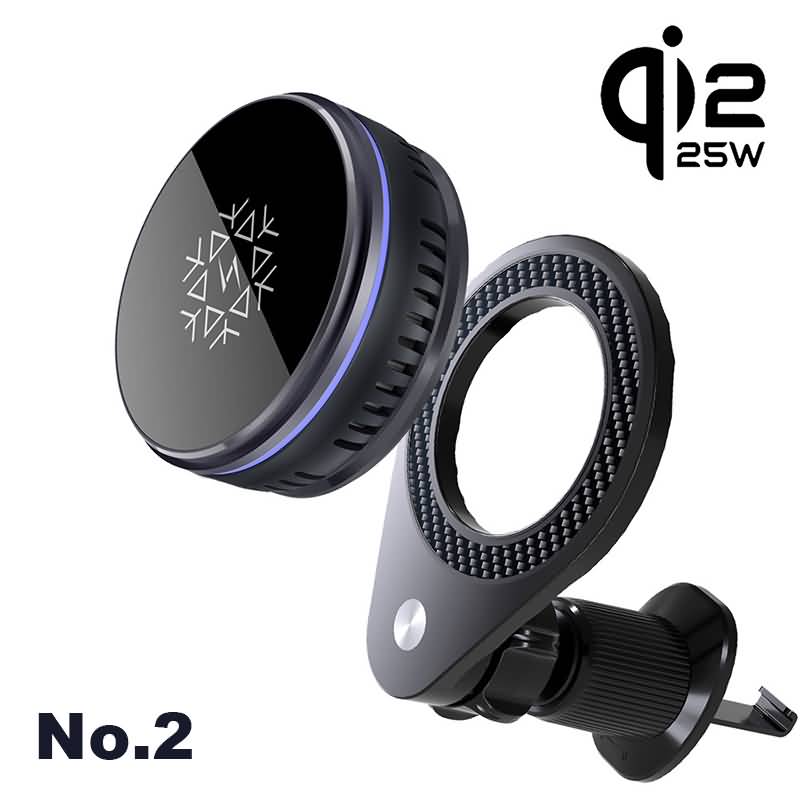 Qi2.2 25W 急速充電 車載ホルダー 冷却 ワイヤレス充電 magsafe 半導体冷却 25W 両面磁気吸着分離式急速充電器