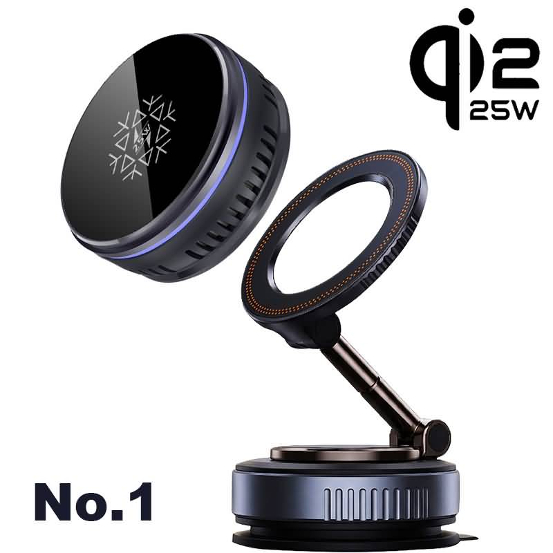 Qi2.2 25W 急速充電 車載ホルダー 冷却 ワイヤレス充電 magsafe 半導体冷却 25W 両面磁気吸着分離式急速充電器