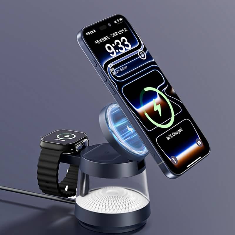 Qi2.2 4in1ワイヤレス充電器 PD25W 快速充電器 Apple watch &Air Pods充電可能 折れ畳式 ワイヤレス充電 スタンド機能