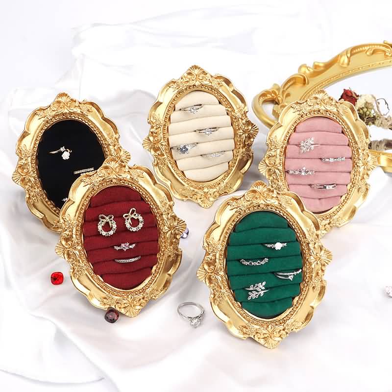 PC07162026038-10 アクセサリー ディスプレイ スタンド ジュエリー ネックレス ピアス イヤリング アクセサリースタンド フォトフレーム型 ブレスレット ピアス 什器 展示台 写真撮影 小道具 全5色 SKU:PC07162026038 - 画像 (1)