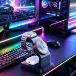 Qi2.2 3in1ワイヤレス充電器  PD25W 快速充電器  Apple watch &Air Pods充電可能 折れ畳式 ワイヤレス充電 スタンド機能  ワイヤレスチャージャー iPhone充電器 type- C 装着のままでも充電可能 全2色  SKU:PC07162026040 - 画像 (3)