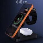 Qi2.2 3in1ワイヤレス充電器  PD25W 快速充電器  Apple watch &Air Pods充電可能 折れ畳式 ワイヤレス充電 スタンド機能  ワイヤレスチャージャー iPhone充電器 type- C 装着のままでも充電可能 全2色  SKU:PC07162026040 - 画像 (7)