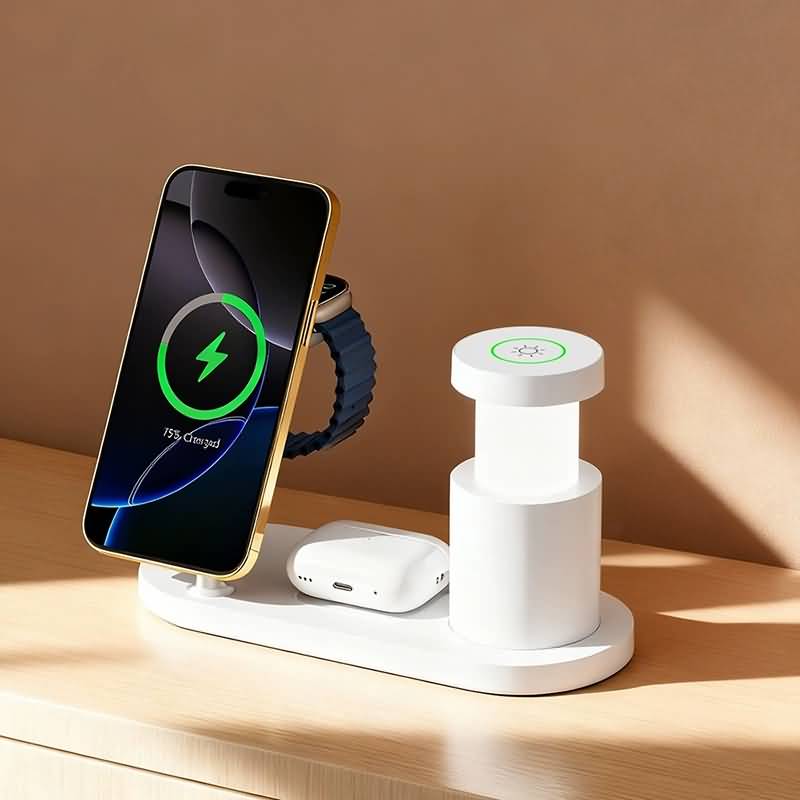 Qi2.2 3in1ワイヤレス充電器 PD25W 快速充電器 Apple watch &Air Pods充電可能 折れ畳式 ワイヤレス充電 スタンド機能 ワイヤレスチャージャー iPhone充電器 type- C