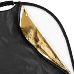 5in1 楕円型レフ板 撮影用 反射板  レフ板用グリップ付き無し 持ち手付き60*90cm   90*120cm  折りたたみ式 撮影用レフ板 撮影用リフレクター 白 黒 銀 金 半透明 収納ポーチ付き SKU:PC08052026012 - 画像 (3)