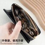 RFIDブロック小銭入れ コインケース 鍵 ミニ チェーン レザー 本革 財布 革小物 小物入れ 小物 ミニ財布 紛失防止 マルチケース 全6色 SKU:PC08052026050 - 画像 (2)