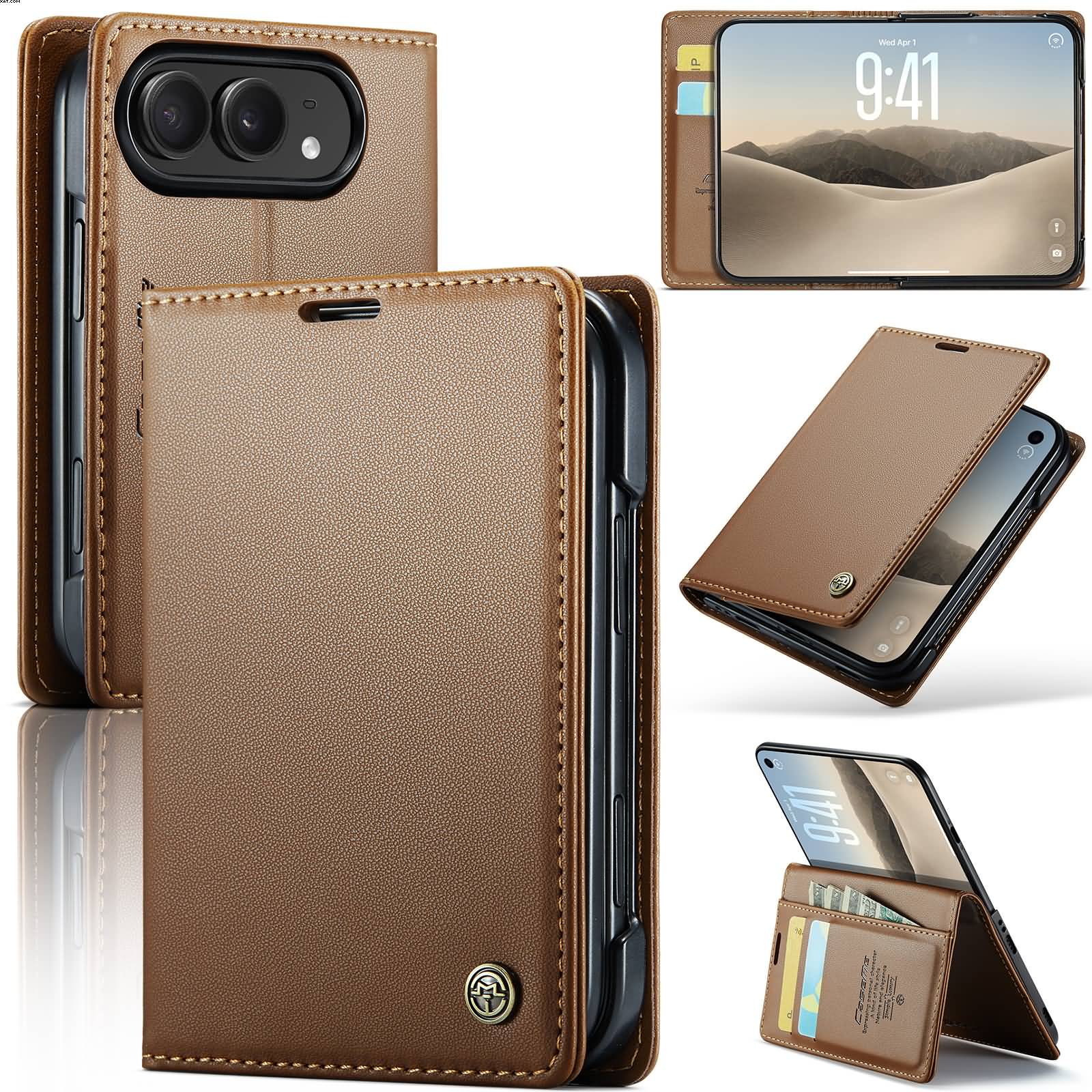 PC10102026001-08 iPhone Duo 合成革ケース 手帳型ケース iPhone Duo PUレザー ケース スマホケース 全5色 SKU:PC10102026001 - 画像 (1)