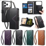 iPhone 17Pro max/18pro max合成革ケース iPhone 17e/iPhone16e 対応 手帳型ケース iPhone17 PUレザー ケース スマホケース 全4色 SKU:PC10102026010 - 画像 (2)